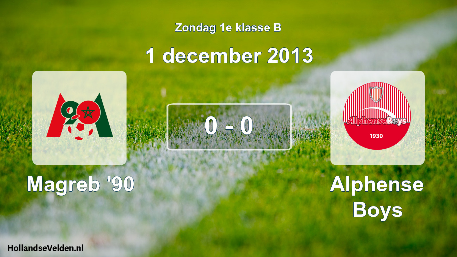 Total number of matches played: Magreb '90 - Alphense Boys 0 - 0 (1 December 2013)