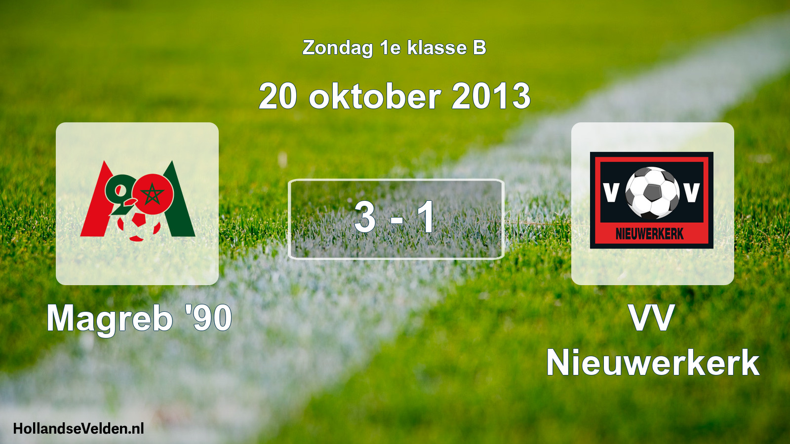 Total number of matches played: Magreb '90 - VV Nieuwerkerk 3 - 1 (20 October 2013)
