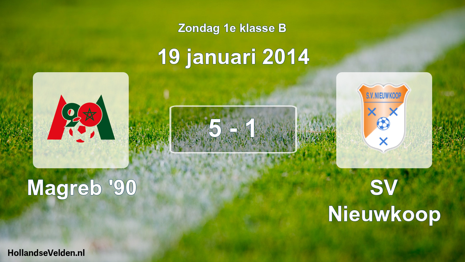 Total number of matches played: Magreb '90 - SV Nieuwkoop 5 - 1 (19 January 2014)