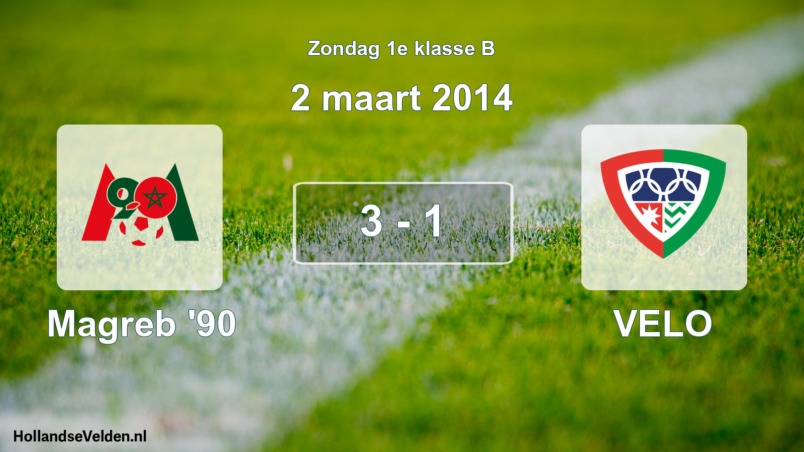 Total number of matches played: Magreb '90 - VELO 3 - 1 (2 March 2014)