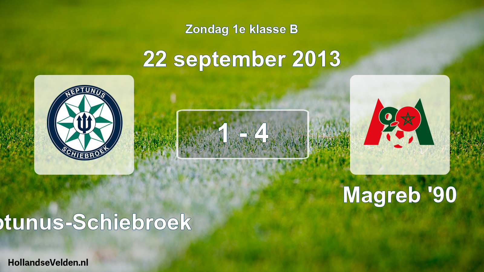 Total number of matches played: Neptunus-Schiebroek - Magreb '90 1 - 4 (22 September 2013)