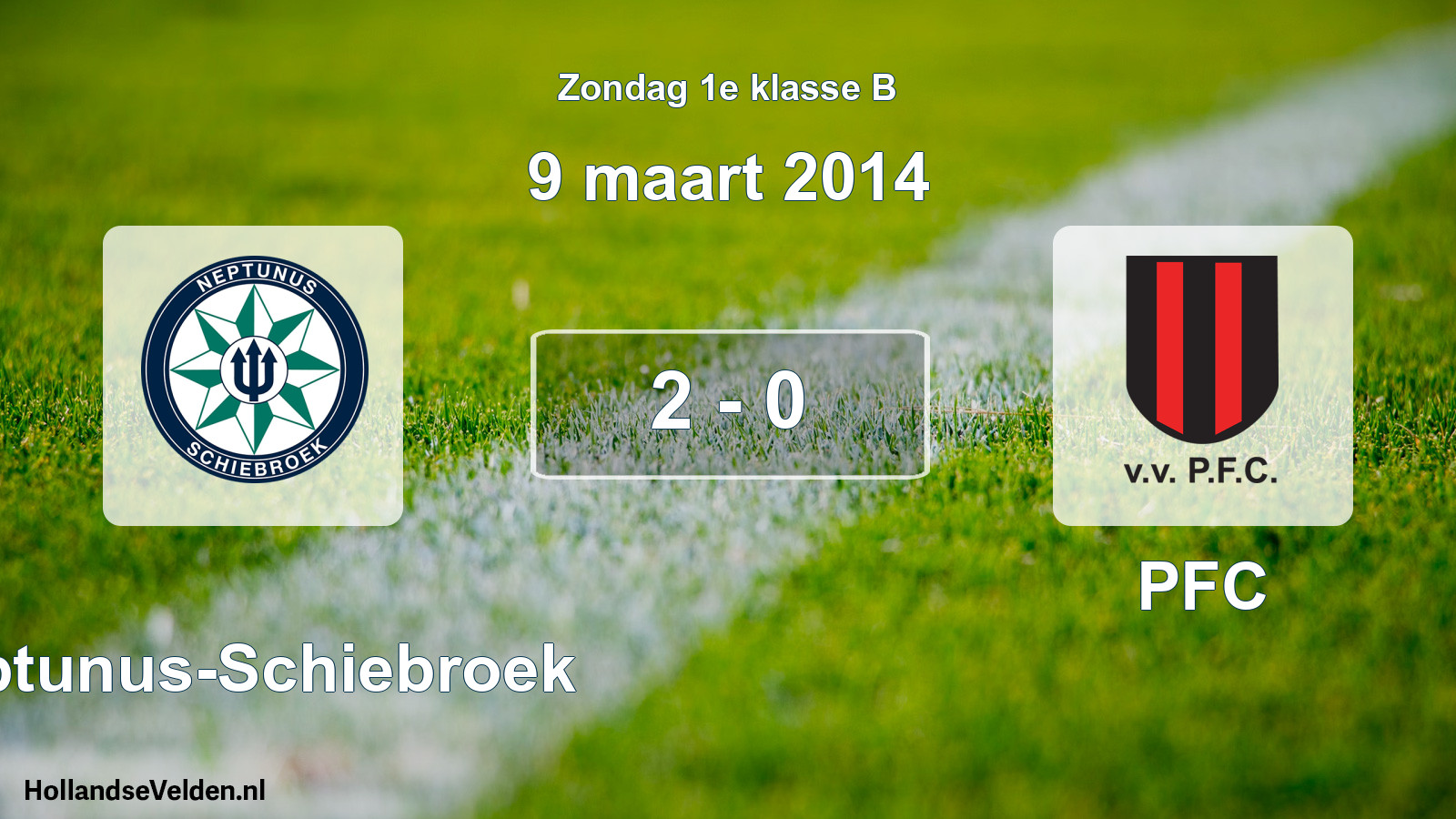 Total number of matches played: Neptunus-Schiebroek - PFC 2 - 0 (9 March 2014)