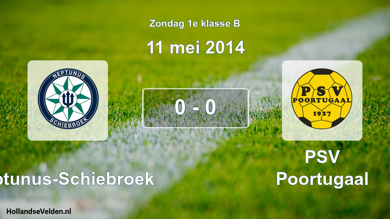 Total number of matches played: Neptunus-Schiebroek - PSV Poortugaal 0 - 0 (11 May 2014)