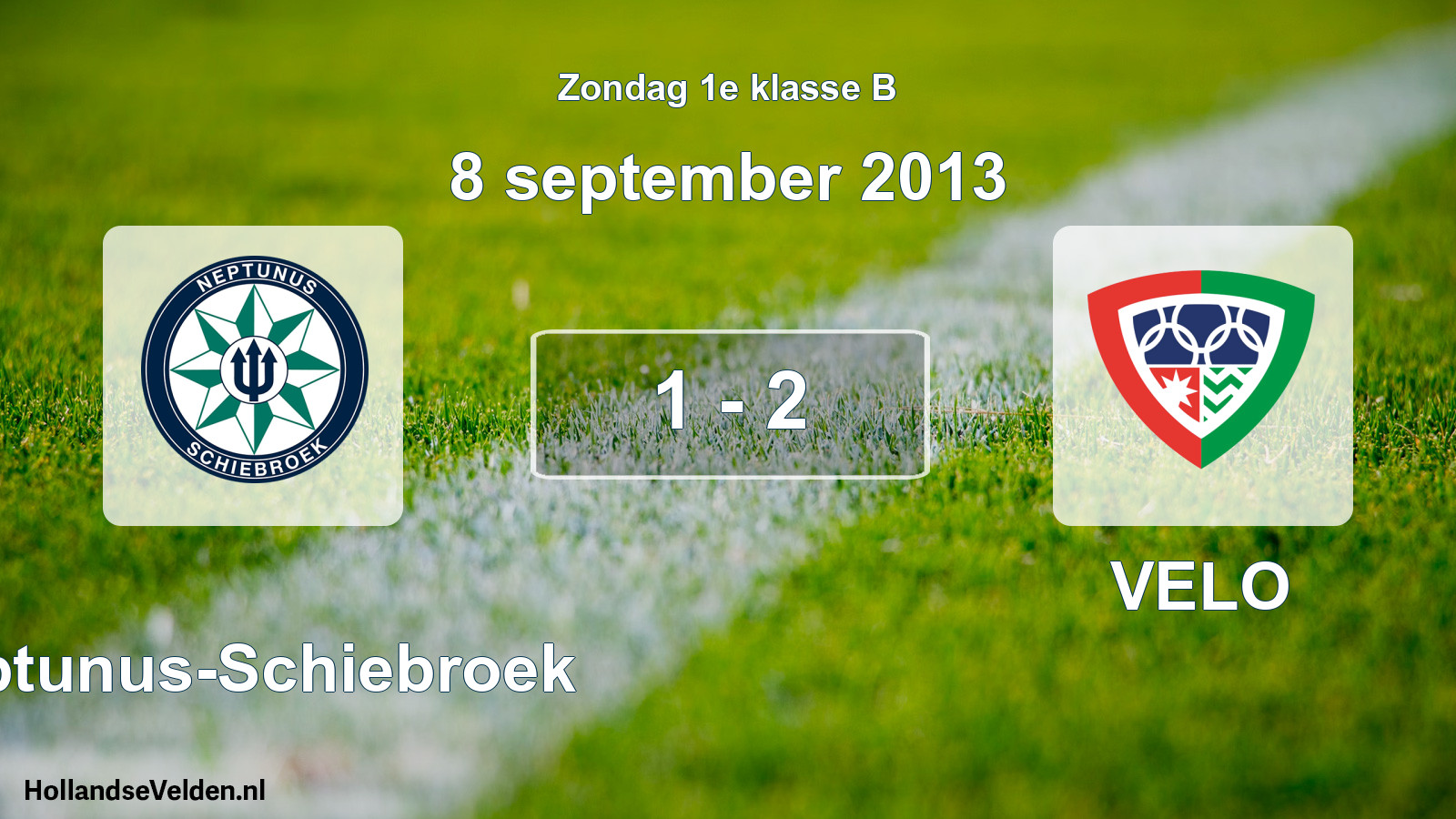 Total number of matches played: Neptunus-Schiebroek - VELO 1 - 2 (8 September 2013)