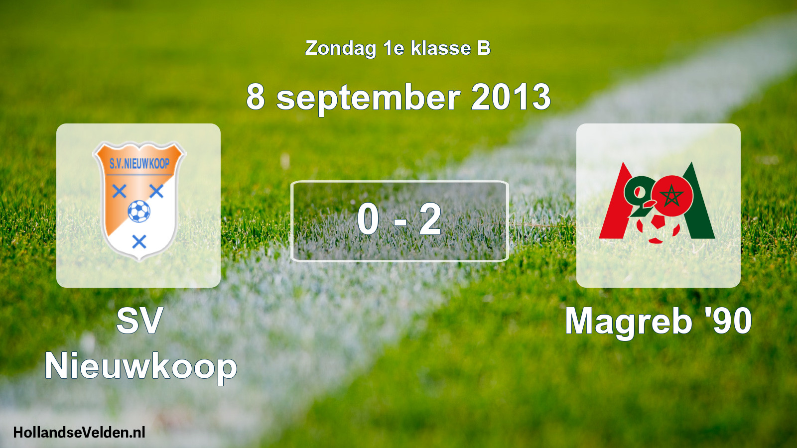 Total number of matches played: SV Nieuwkoop - Magreb '90 0 - 2 (8 September 2013)