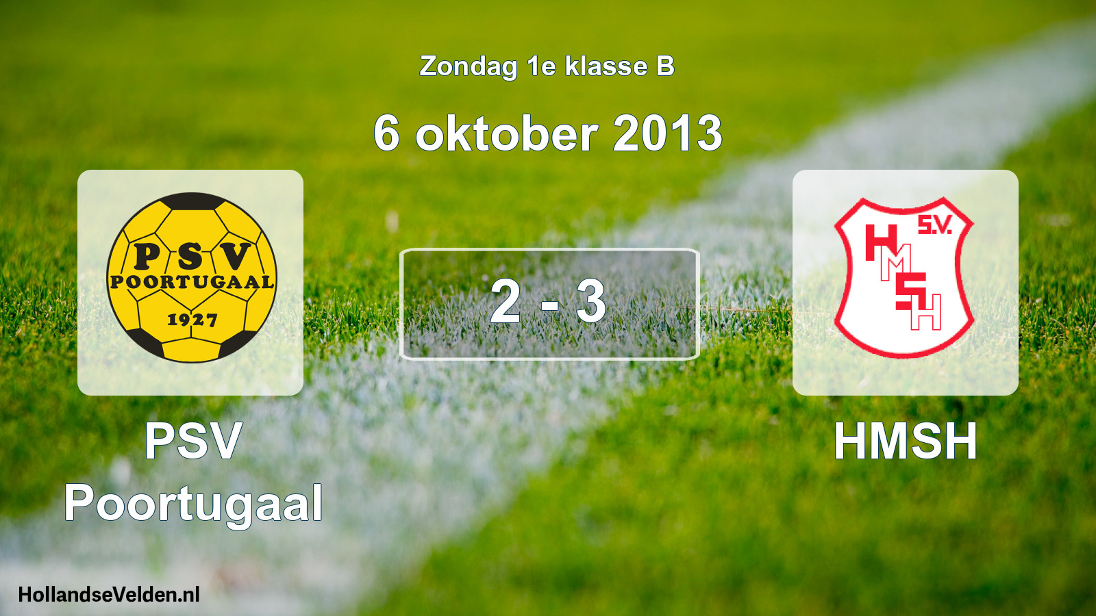 Total number of matches played: PSV Poortugaal - HMSH 2 - 3 (6 October 2013)