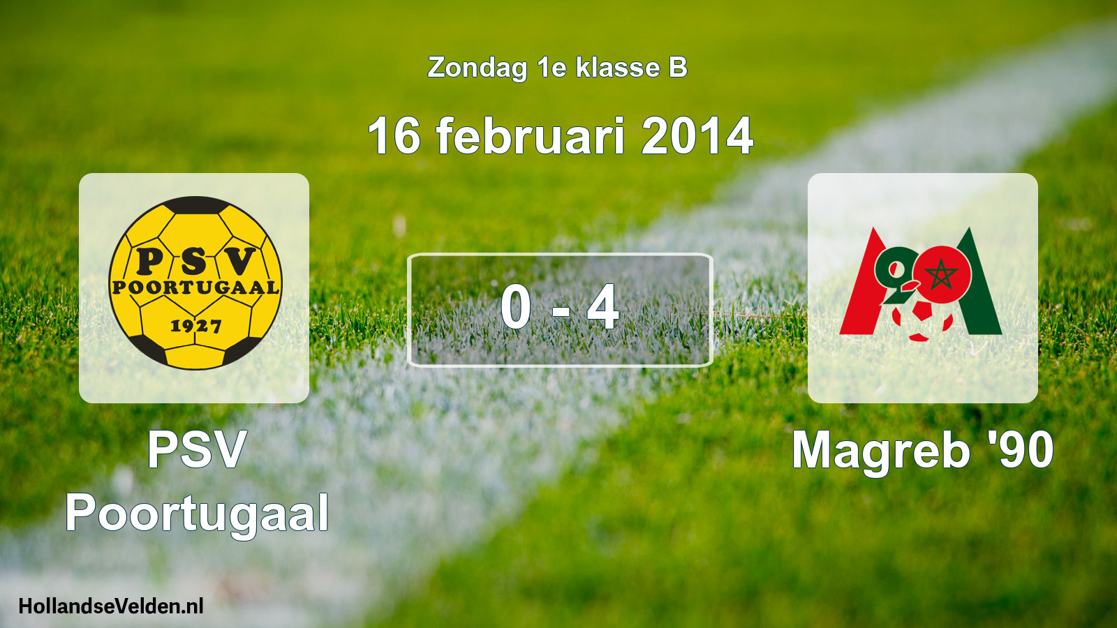 Total number of matches played: PSV Poortugaal - Magreb '90 0 - 4 (16 February 2014)