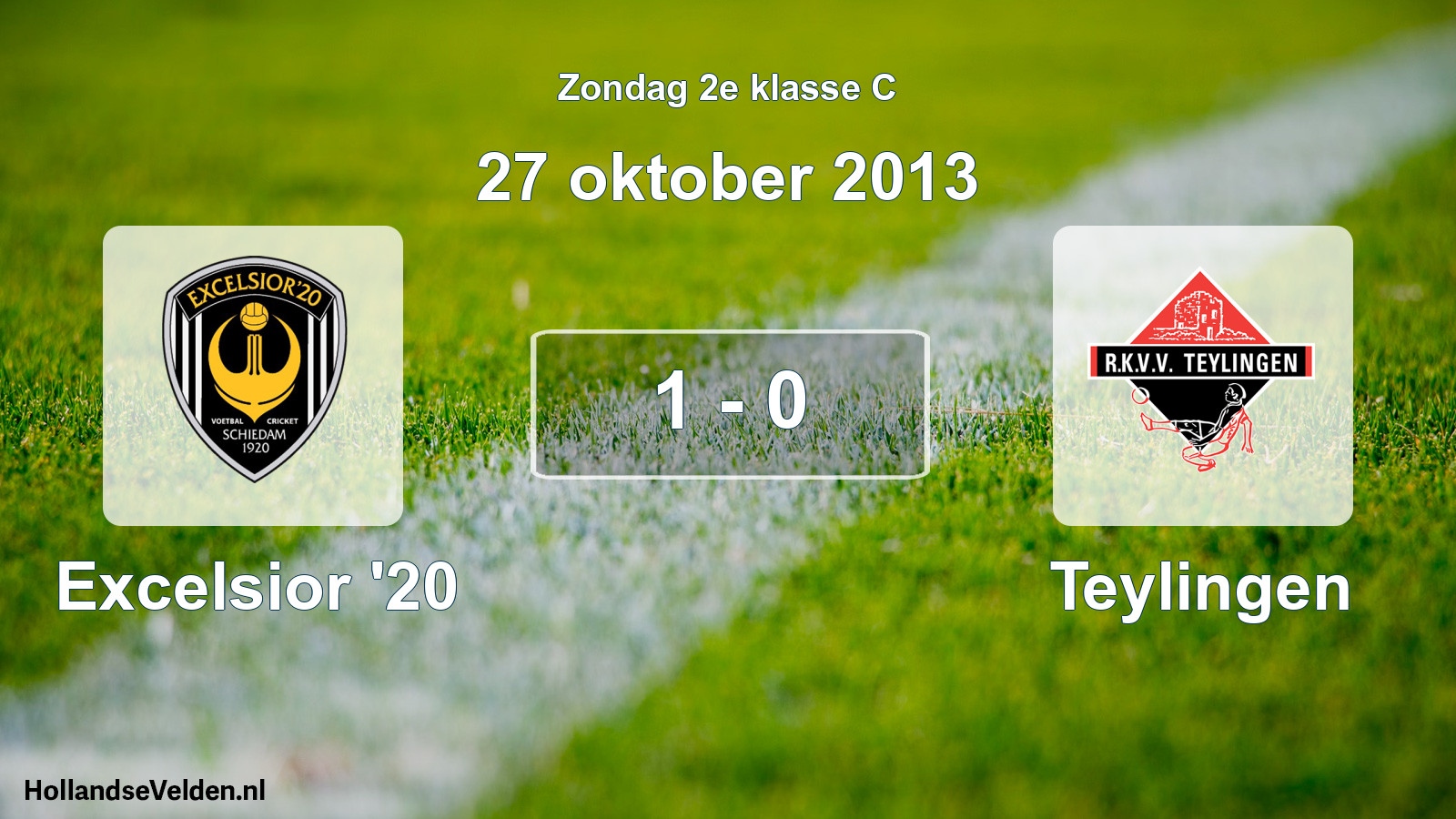 Total number of matches played: Excelsior '20 - Teylingen 1 - 0 (27 October 2013)