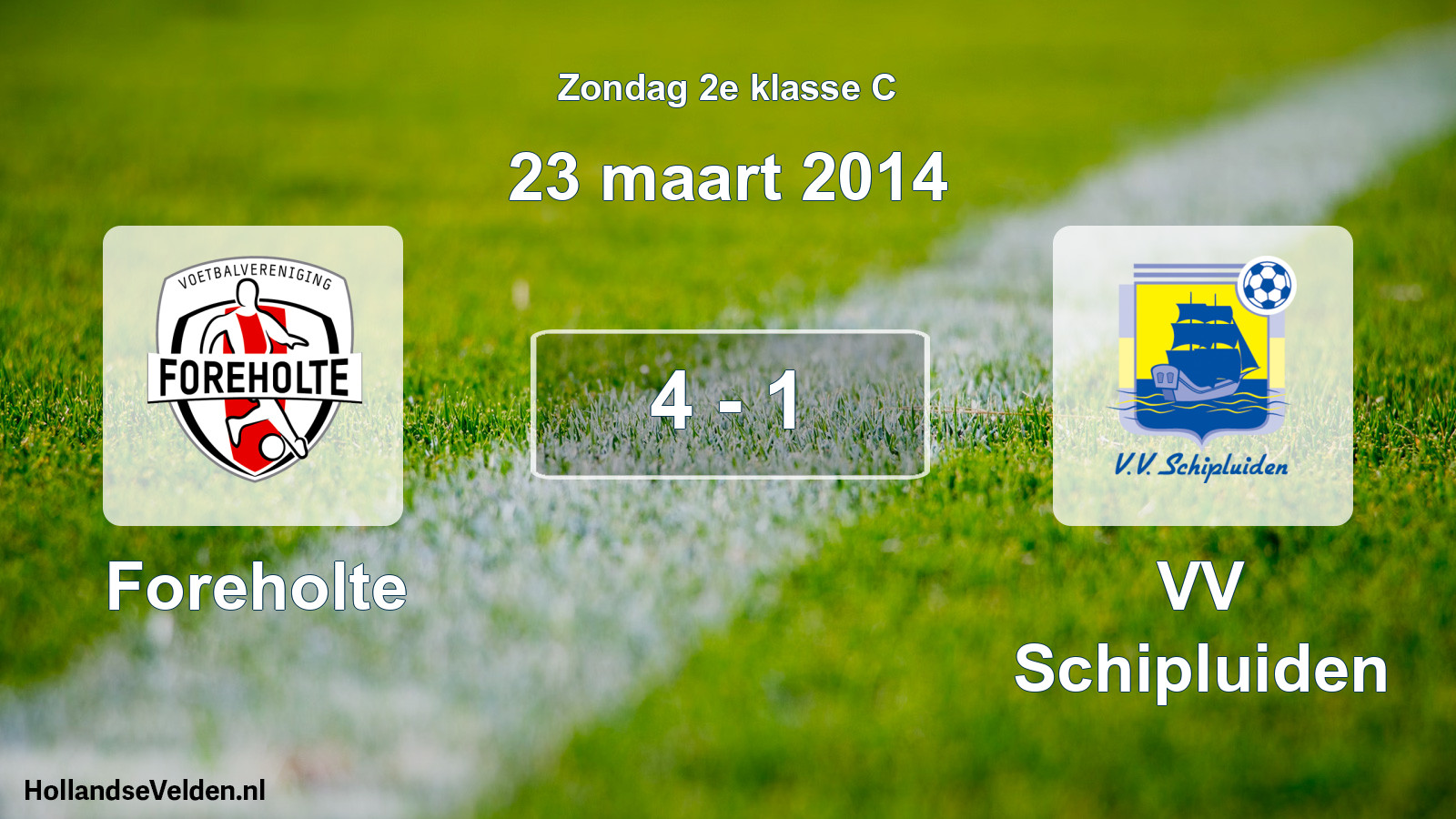 Total number of matches played: Foreholte - VV Schipluiden 4 - 1 (23 March 2014)