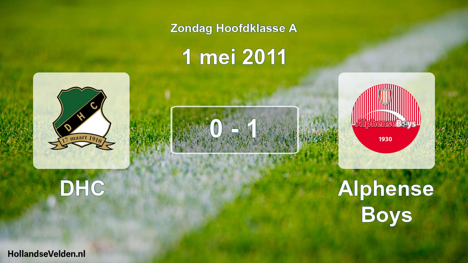 Total number of matches played: DHC - Alphense Boys 0 - 1 (1 May 2011)