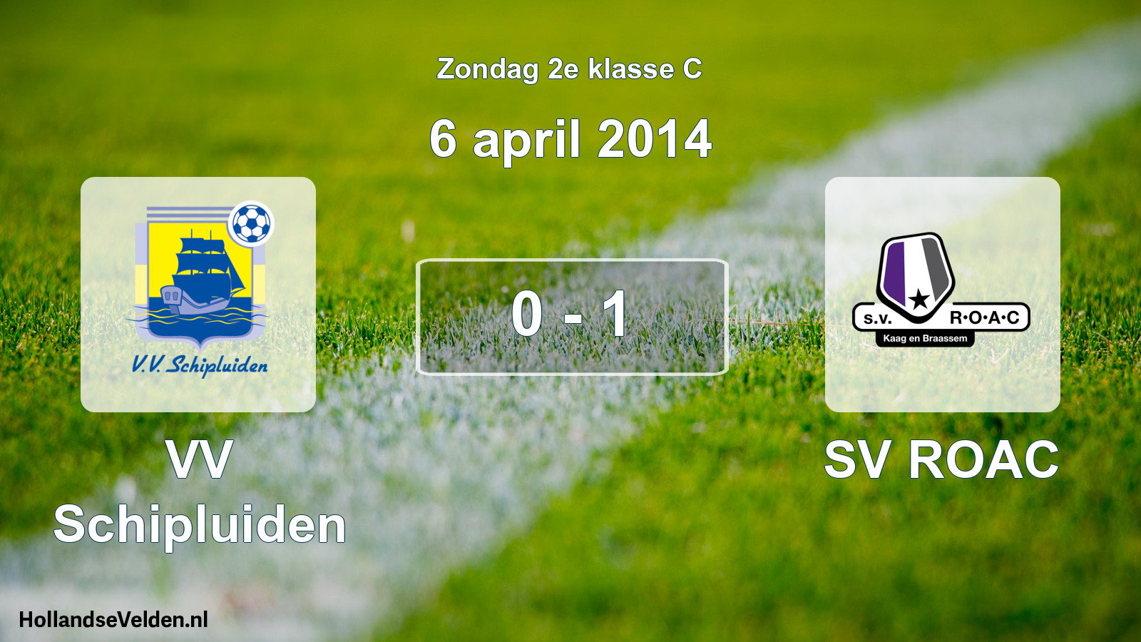 Total number of matches played: VV Schipluiden - SV ROAC 0 - 1 (6 April 2014)