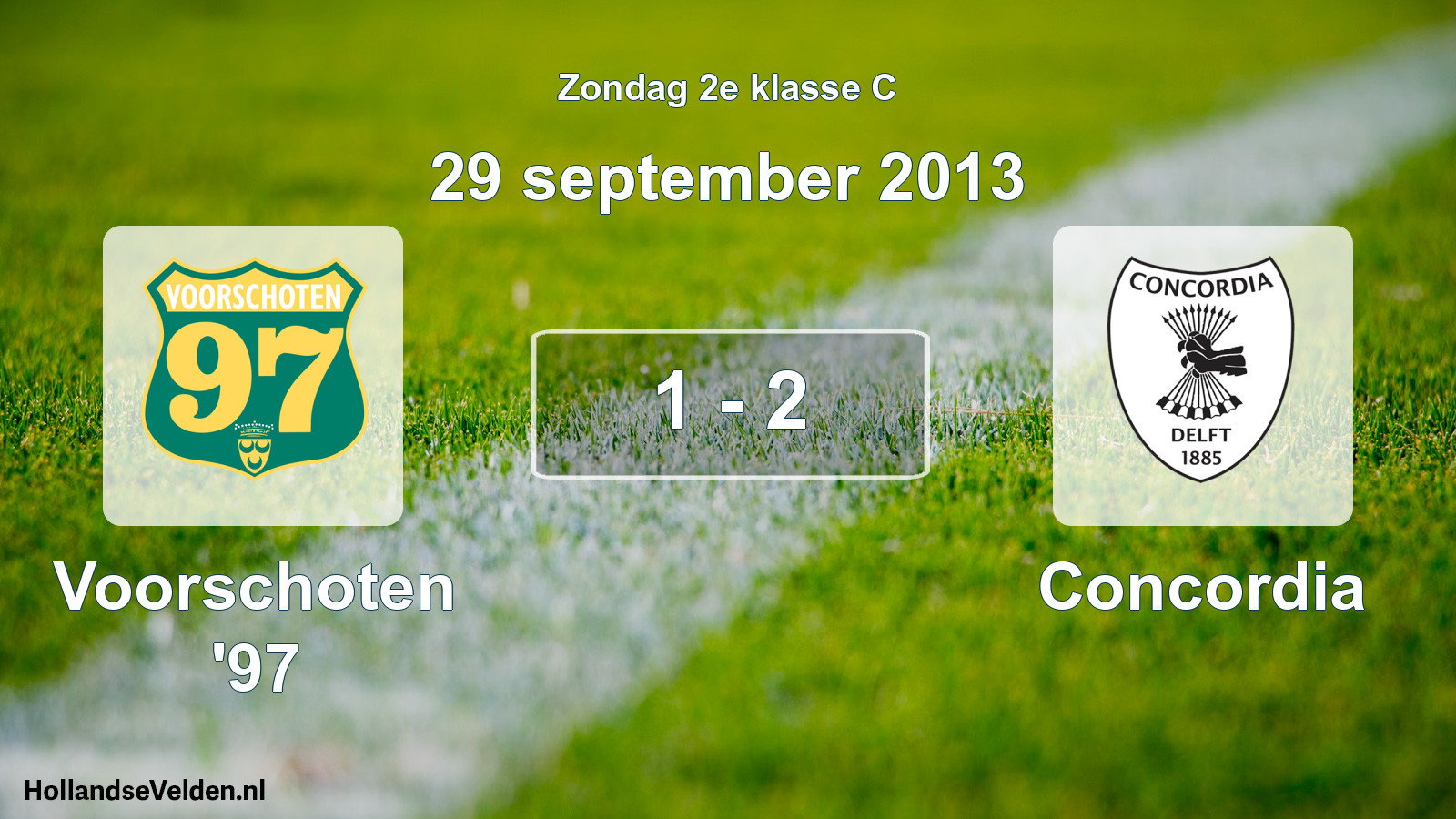 Total number of matches played: Voorschoten '97 - Concordia 1 - 2 (29 September 2013)