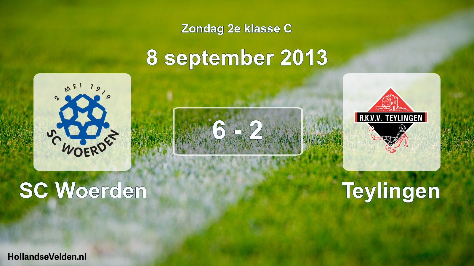 Total number of matches played: SC Woerden - Teylingen 6 - 2 (8 September 2013)