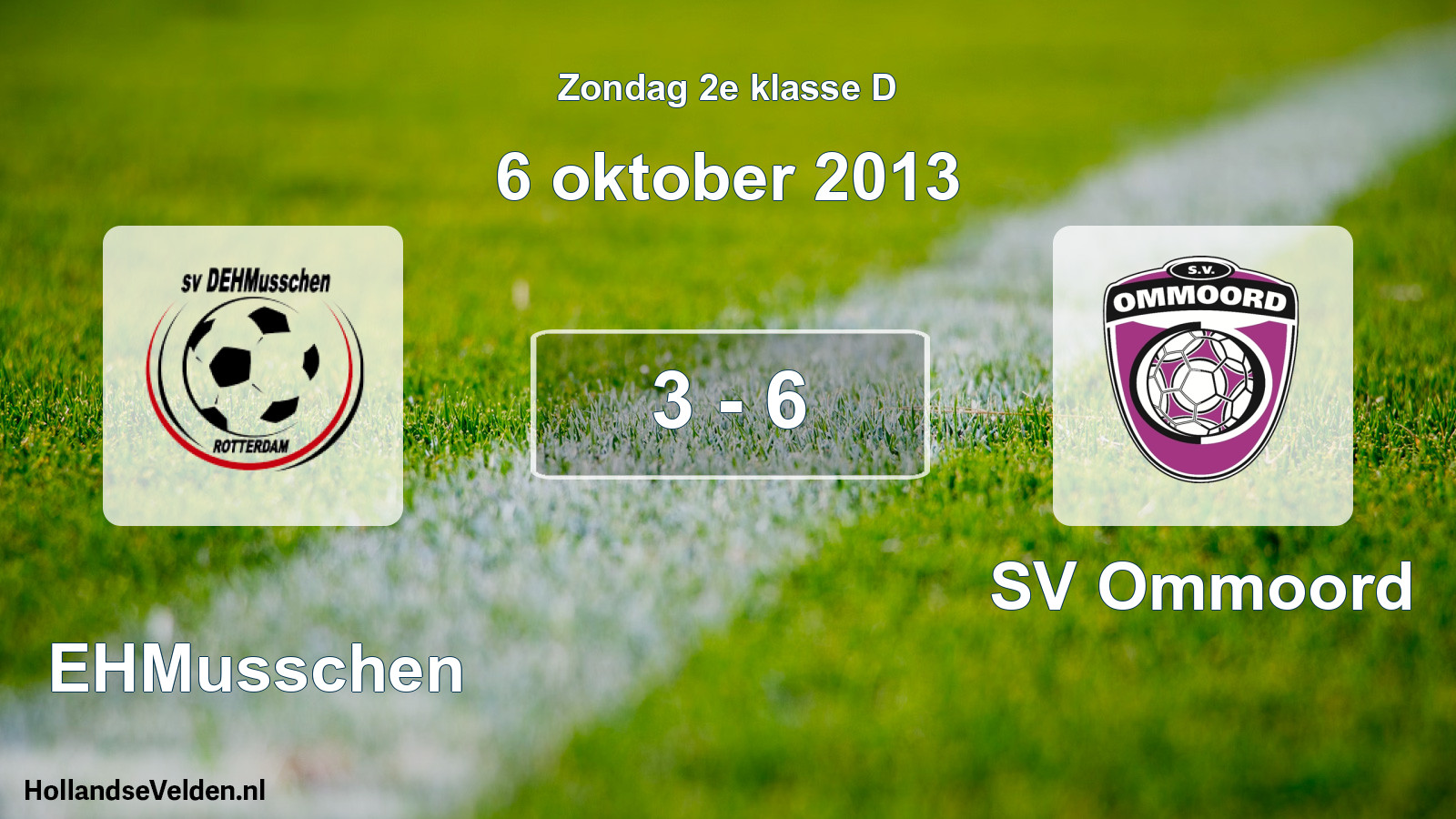 Total number of matches played: DEHMusschen - SV Ommoord 3 - 6 (6 October 2013)