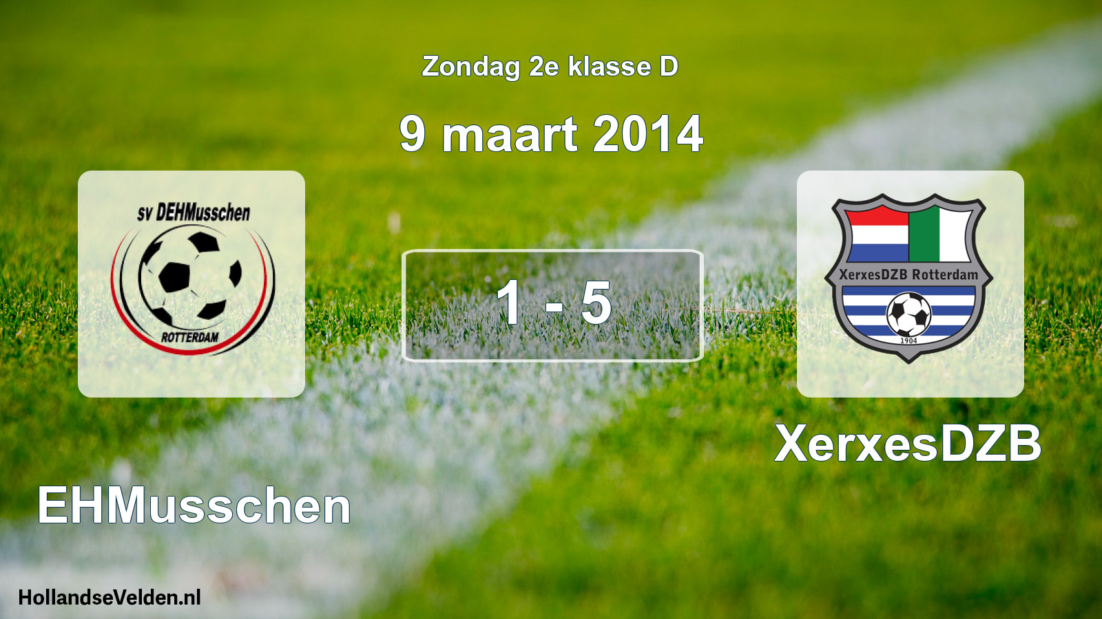 Total number of matches played: DEHMusschen - XerxesDZB 1 - 5 (9 March 2014)