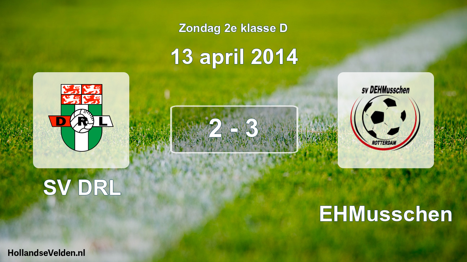 Total number of matches played: SV DRL - DEHMusschen 2 - 3 (13 April 2014)