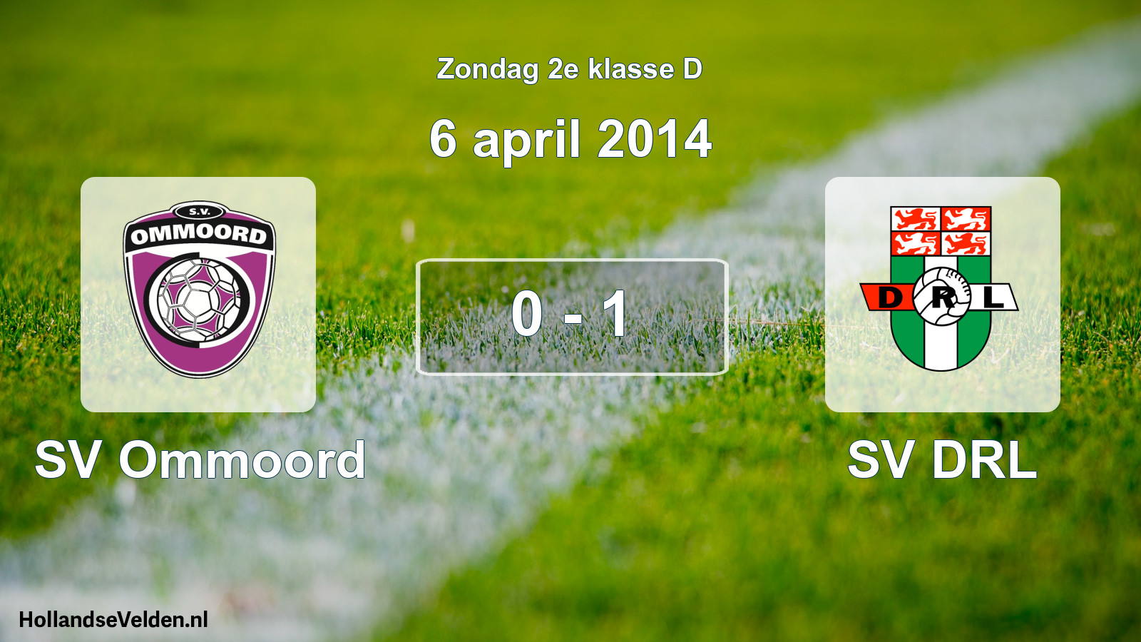 Total number of matches played: SV Ommoord - SV DRL 0 - 1 (6 April 2014)
