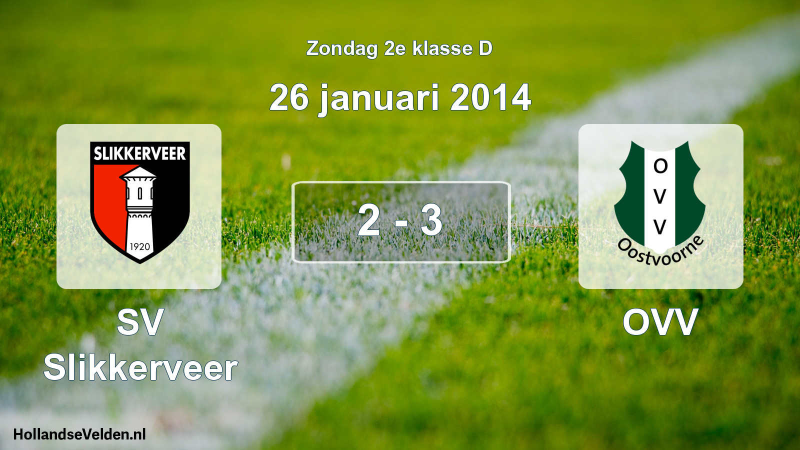 Total number of matches played: SV Slikkerveer - OVV 2 - 3 (26 January 2014)