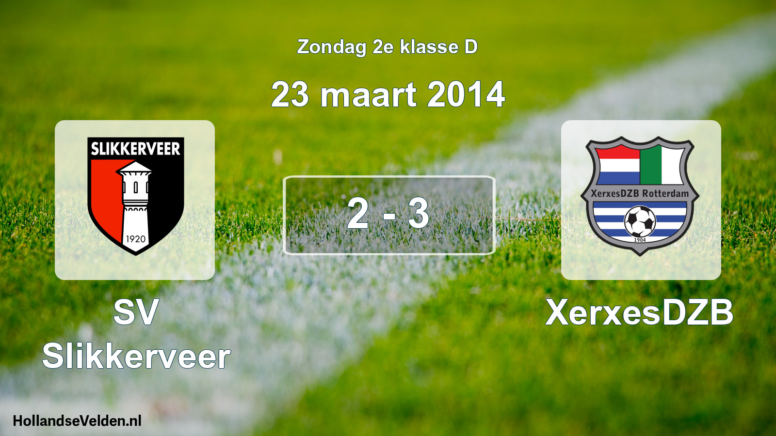 Total number of matches played: SV Slikkerveer - XerxesDZB 2 - 3 (23 March 2014)