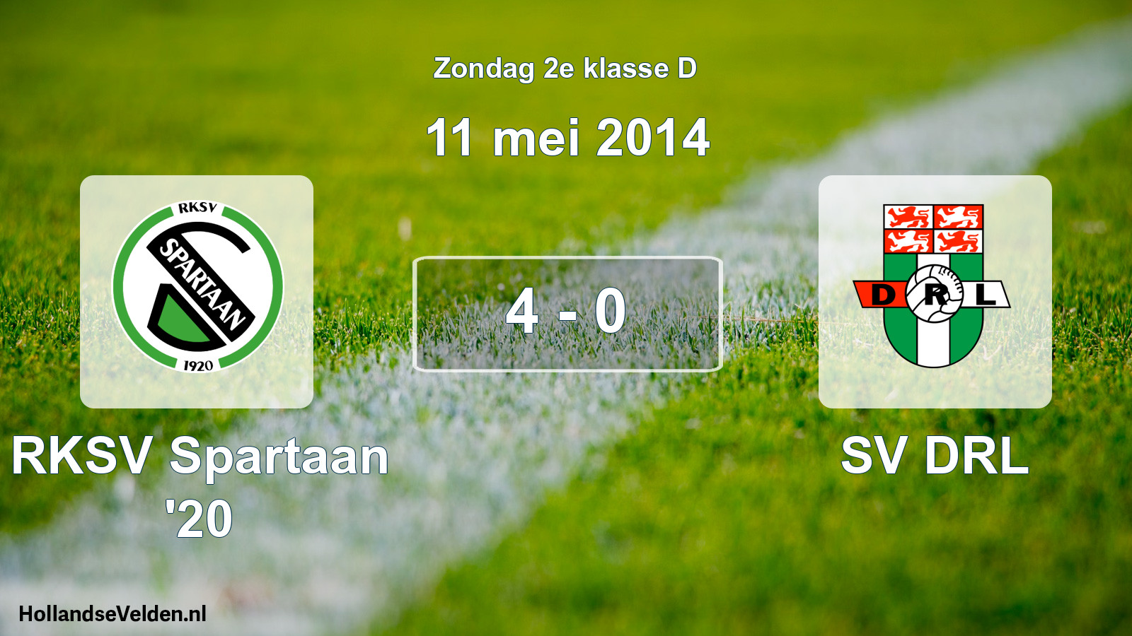 Total number of matches played: RKSV Spartaan '20 - SV DRL 4 - 0 (11 May 2014)