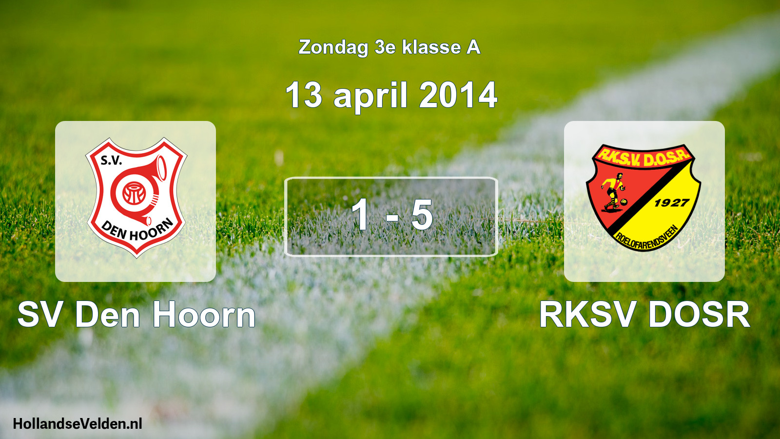 Total number of matches played: SV Den Hoorn - RKSV DOSR 1 - 5 (13 April 2014)