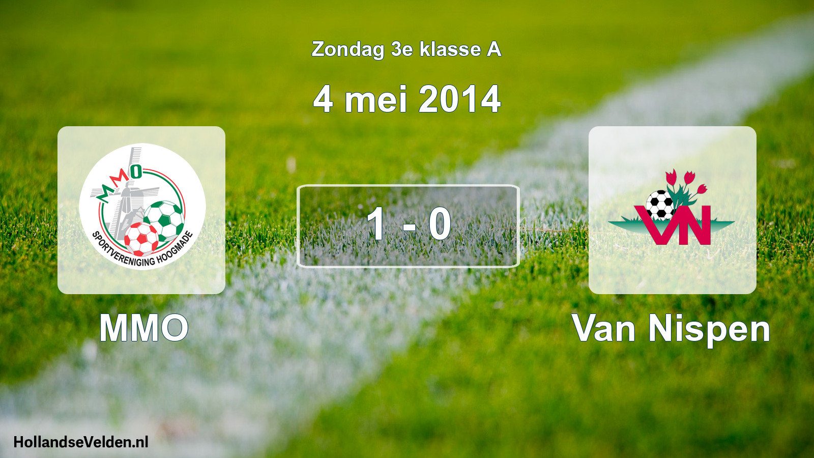 Total number of matches played: MMO - Van Nispen 1 - 0 (4 May 2014)