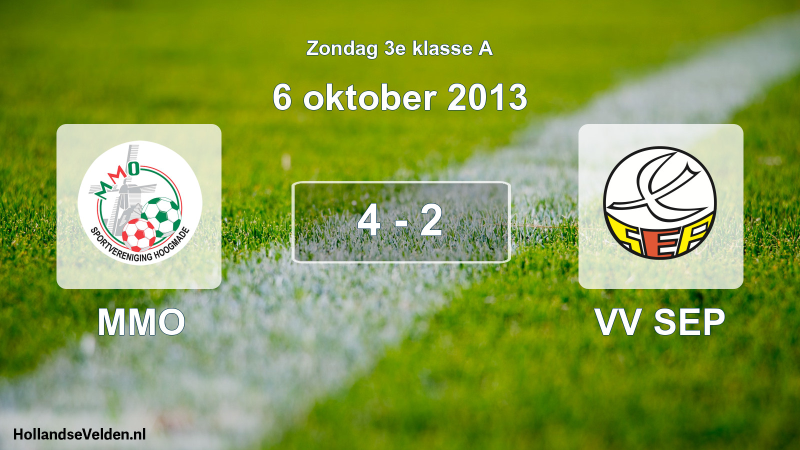 Total number of matches played: MMO - VV SEP 4 - 2 (6 October 2013)