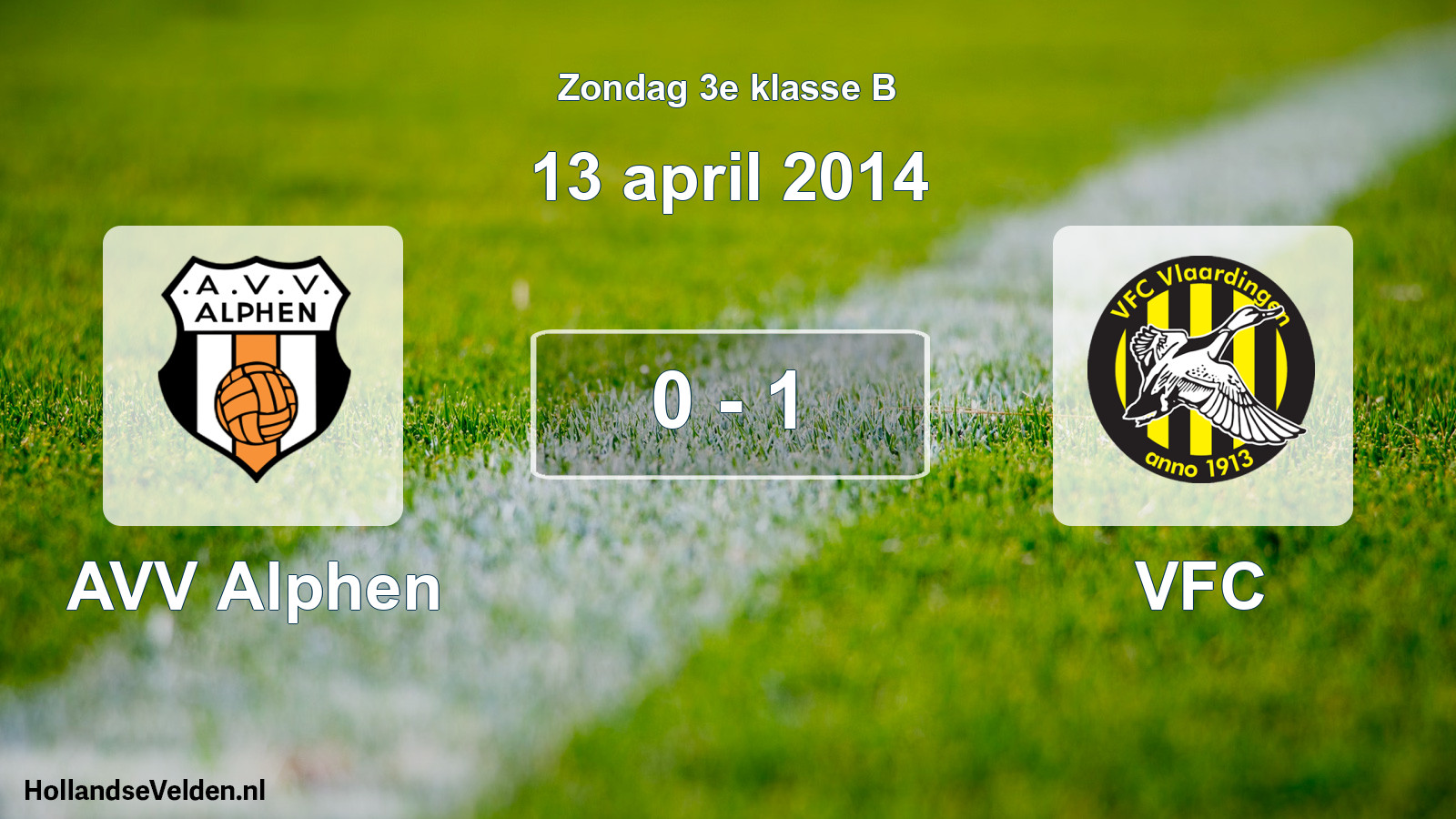 Total number of matches played: AVV Alphen - VFC 0 - 1 (13 April 2014)