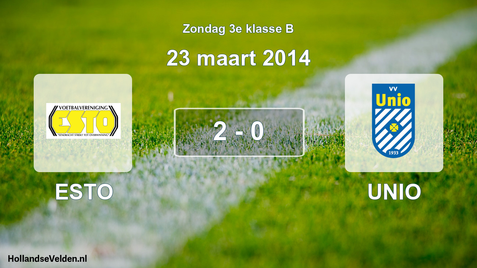 Total number of matches played: ESTO - UNIO 2 - 0 (23 March 2014)