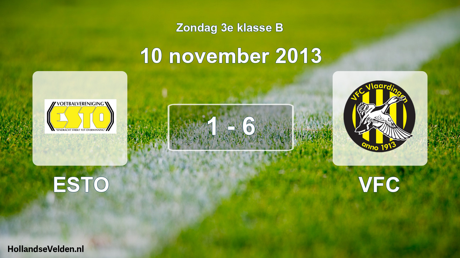 Total number of matches played: ESTO - VFC 1 - 6 (10 November 2013)