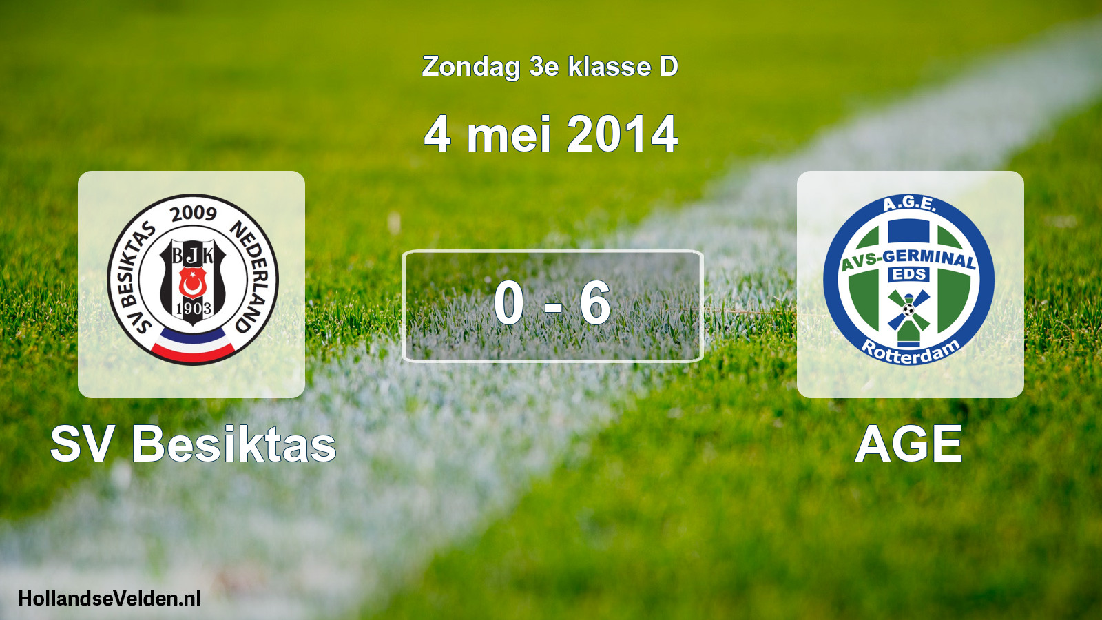 Total number of matches played: SV Besiktas - AGE 0 - 6 (4 May 2014)