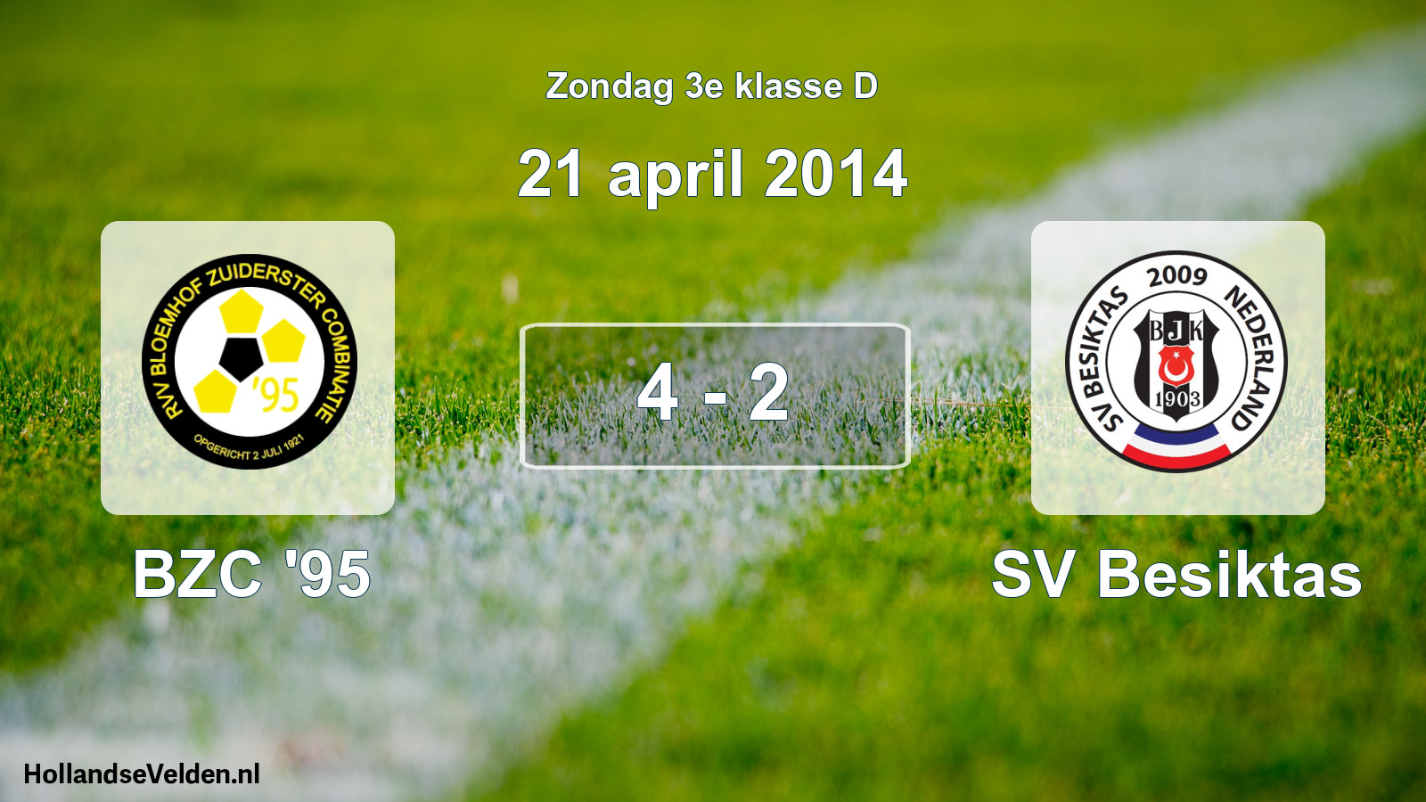 Total number of matches played: BZC '95 - SV Besiktas 4 - 2 (21 April 2014)