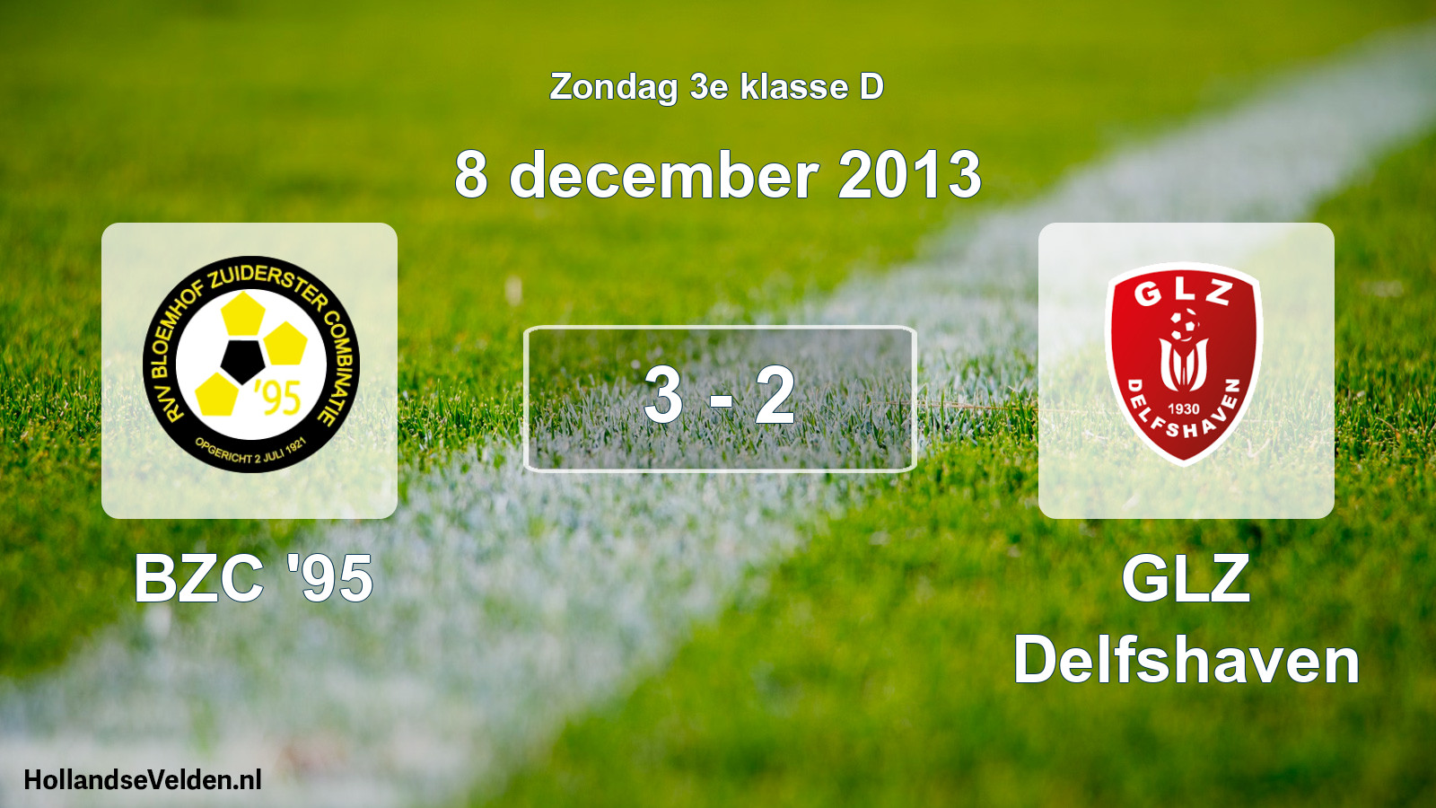 Total number of matches played: BZC '95 - GLZ Delfshaven 3 - 2 (8 December 2013)