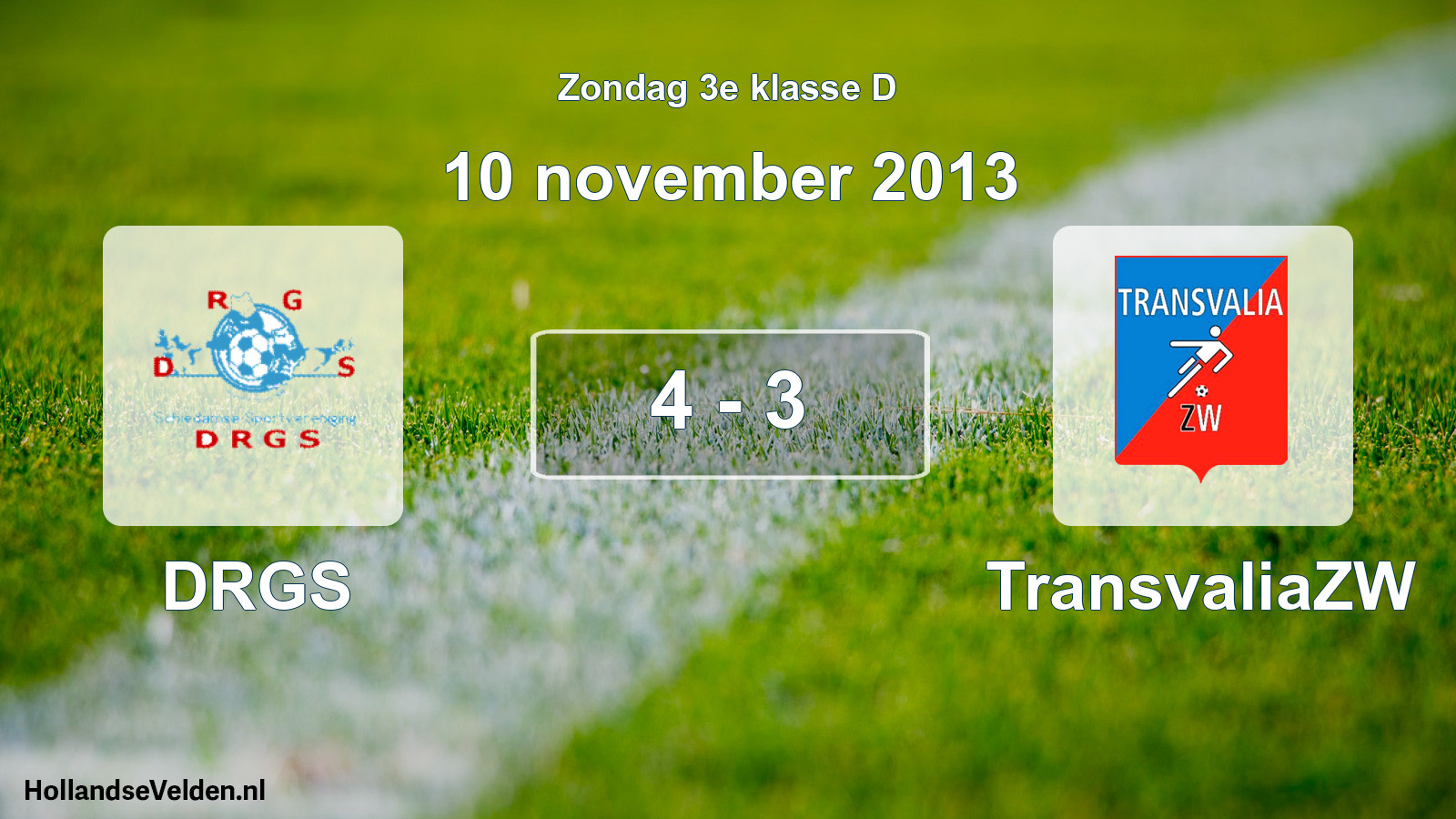 Total number of matches played: DRGS - TransvaliaZW 4 - 3 (10 November 2013)