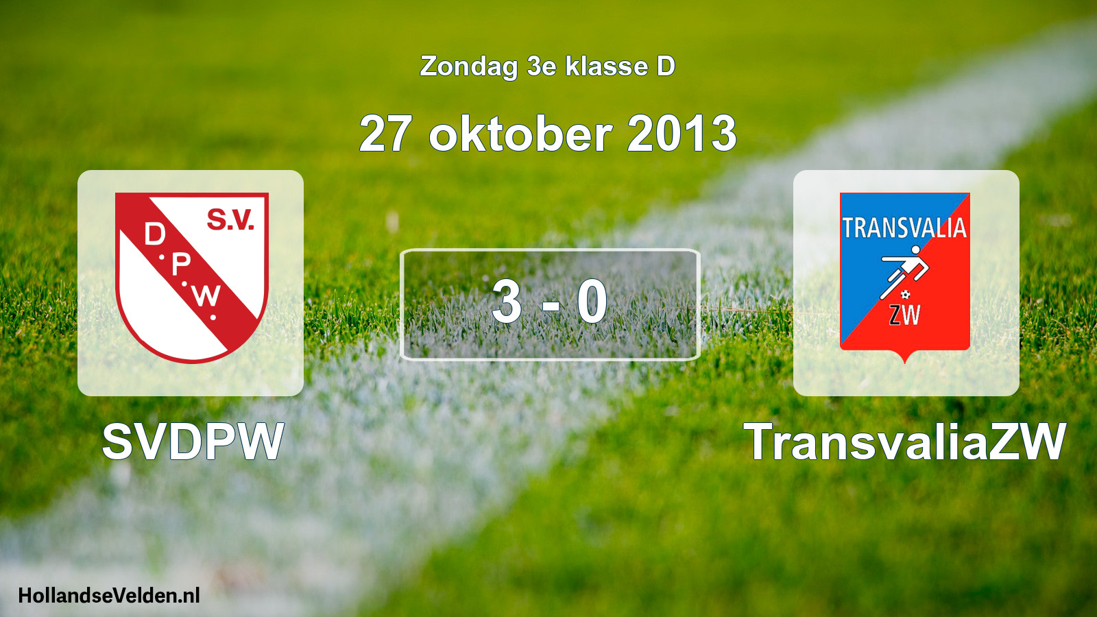 Total number of matches played: SVDPW - TransvaliaZW 3 - 0 (27 October 2013)