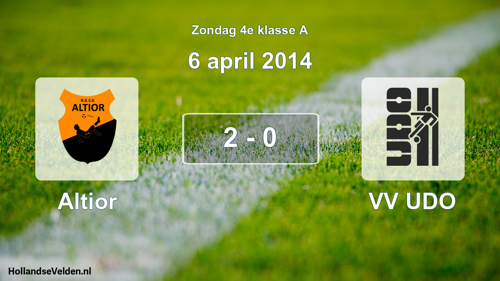 Total number of matches played: Altior - VV UDO 2 - 0 (6 April 2014)