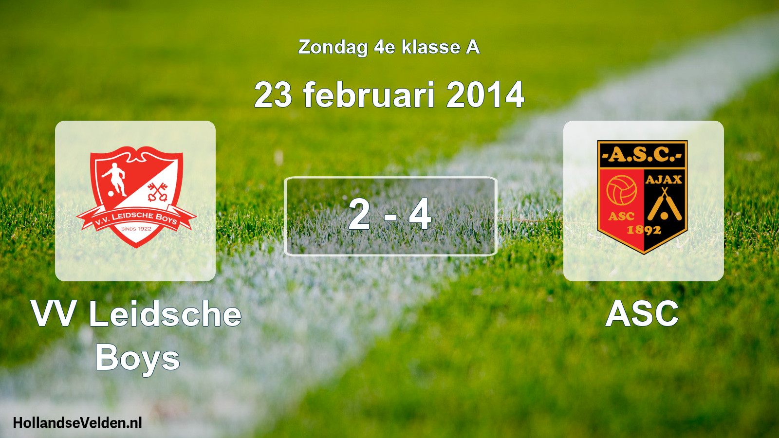 Total number of matches played: VV Leidsche Boys - ASC 2 - 4 (23 February 2014)