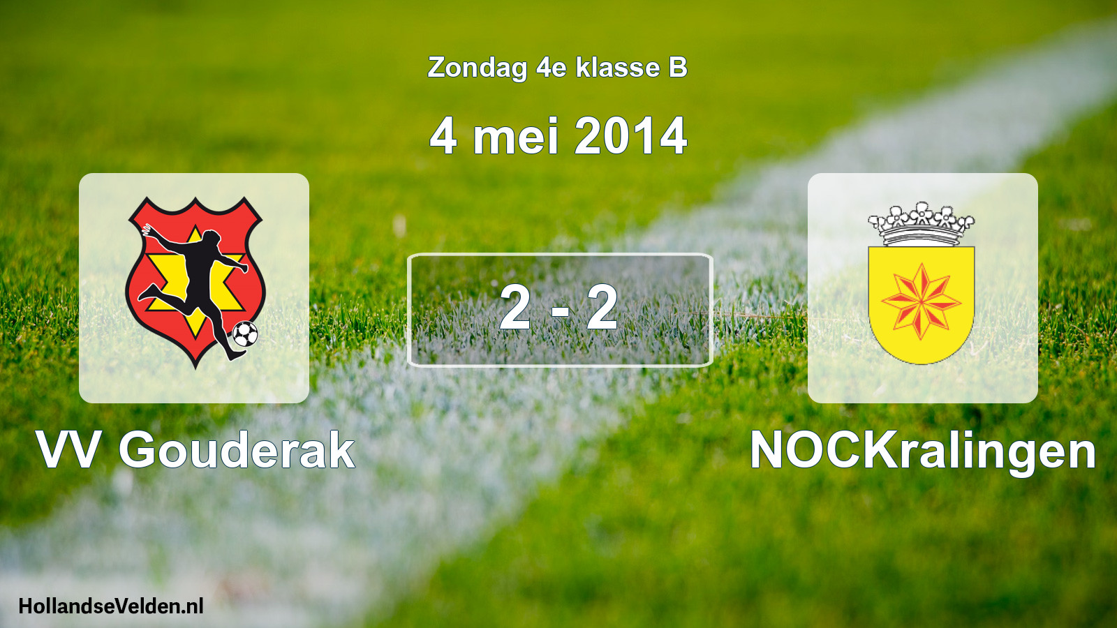 Total number of matches played: VV Gouderak - NOCKralingen 2 - 2 (4 May 2014)