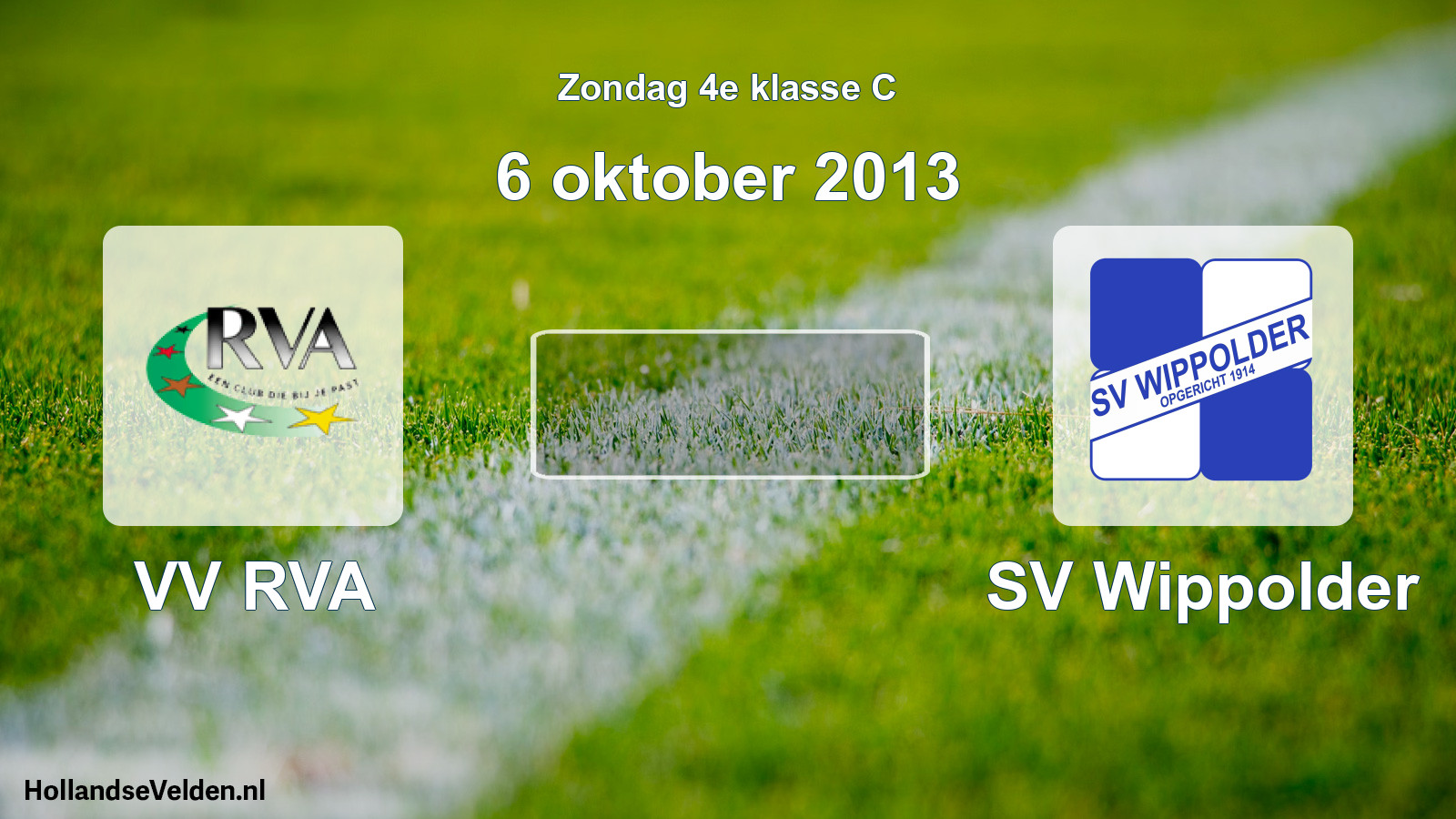 Scheduled Match: VV RVA - SV Wippolder (6 October 2013)