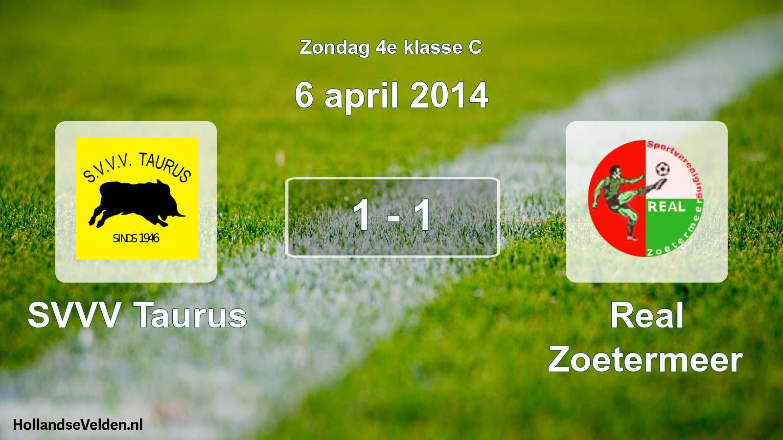 Total number of matches played: SVVV Taurus - Real Zoetermeer 1 - 1 (6 April 2014)