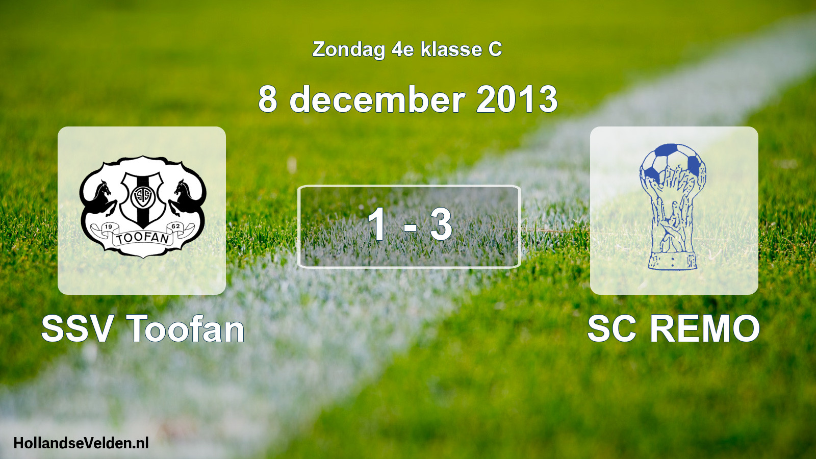 Total number of matches played: SSV Toofan - SC REMO 1 - 3 (8 December 2013)