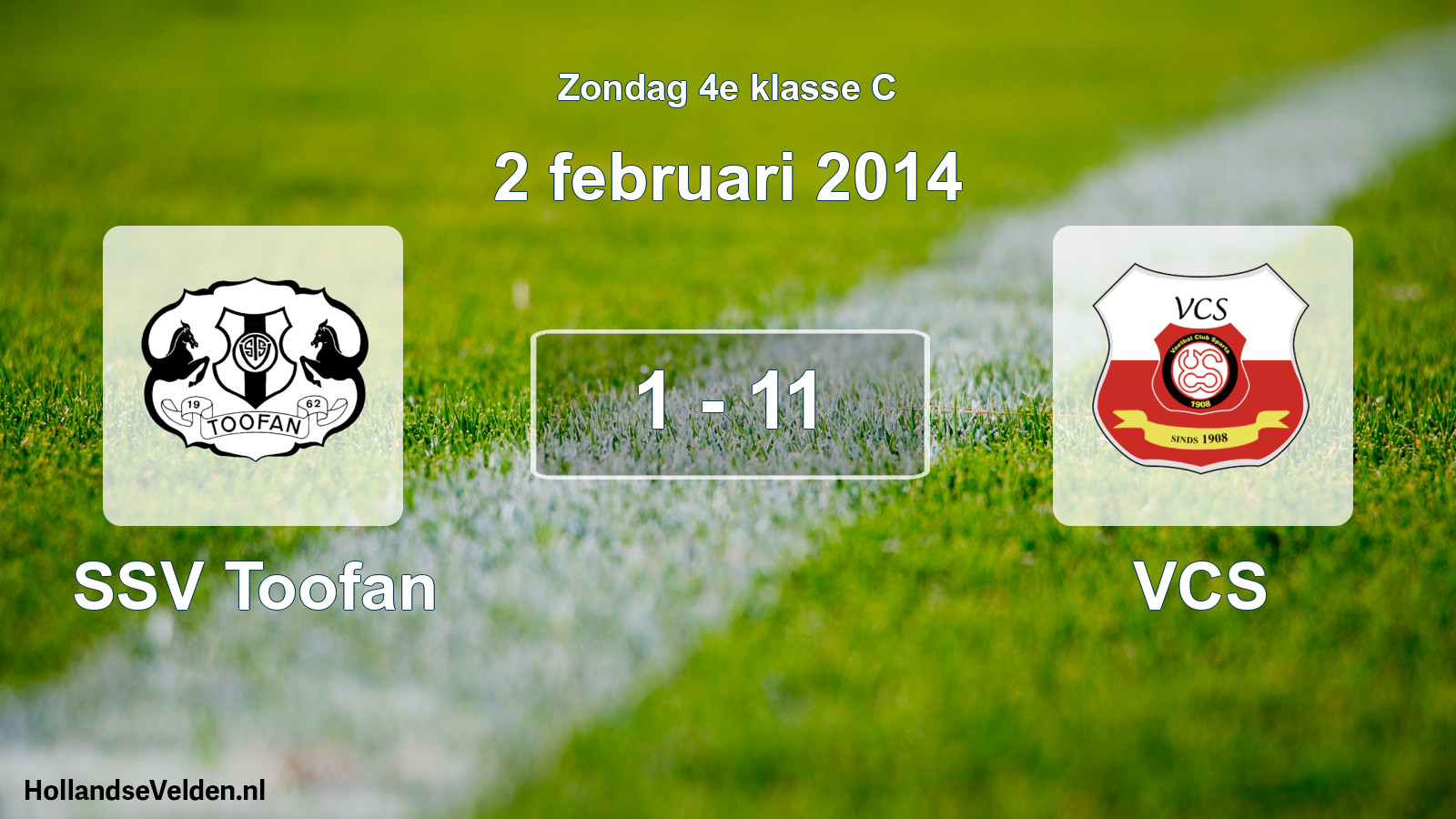 Total number of matches played: SSV Toofan - VCS 1 - 11 (2 February 2014)