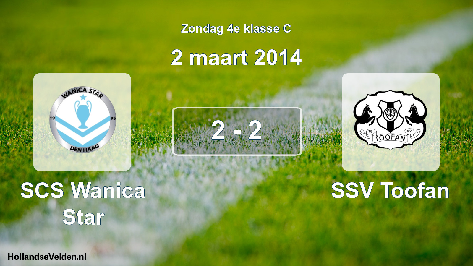 Total number of matches played: SCS Wanica Star - SSV Toofan 2 - 2 (2 March 2014)