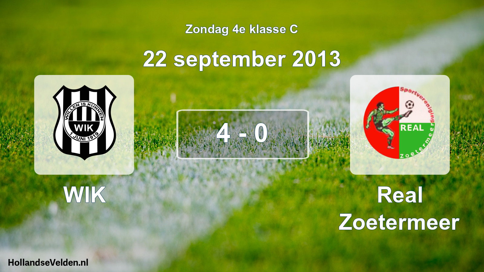 Total number of matches played: WIK - Real Zoetermeer 4 - 0 (22 September 2013)