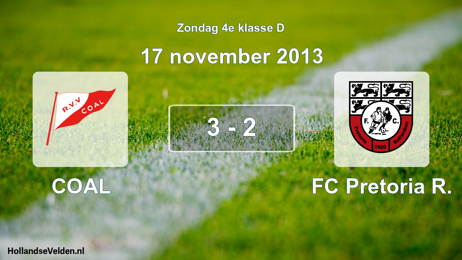 Total number of matches played: COAL - FC Pretoria R. 3 - 2 (17 November 2013)