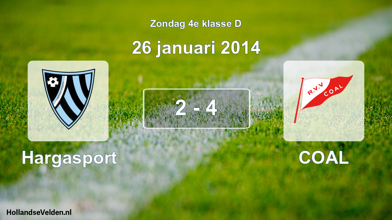 Total number of matches played: Hargasport - COAL 2 - 4 (26 January 2014)