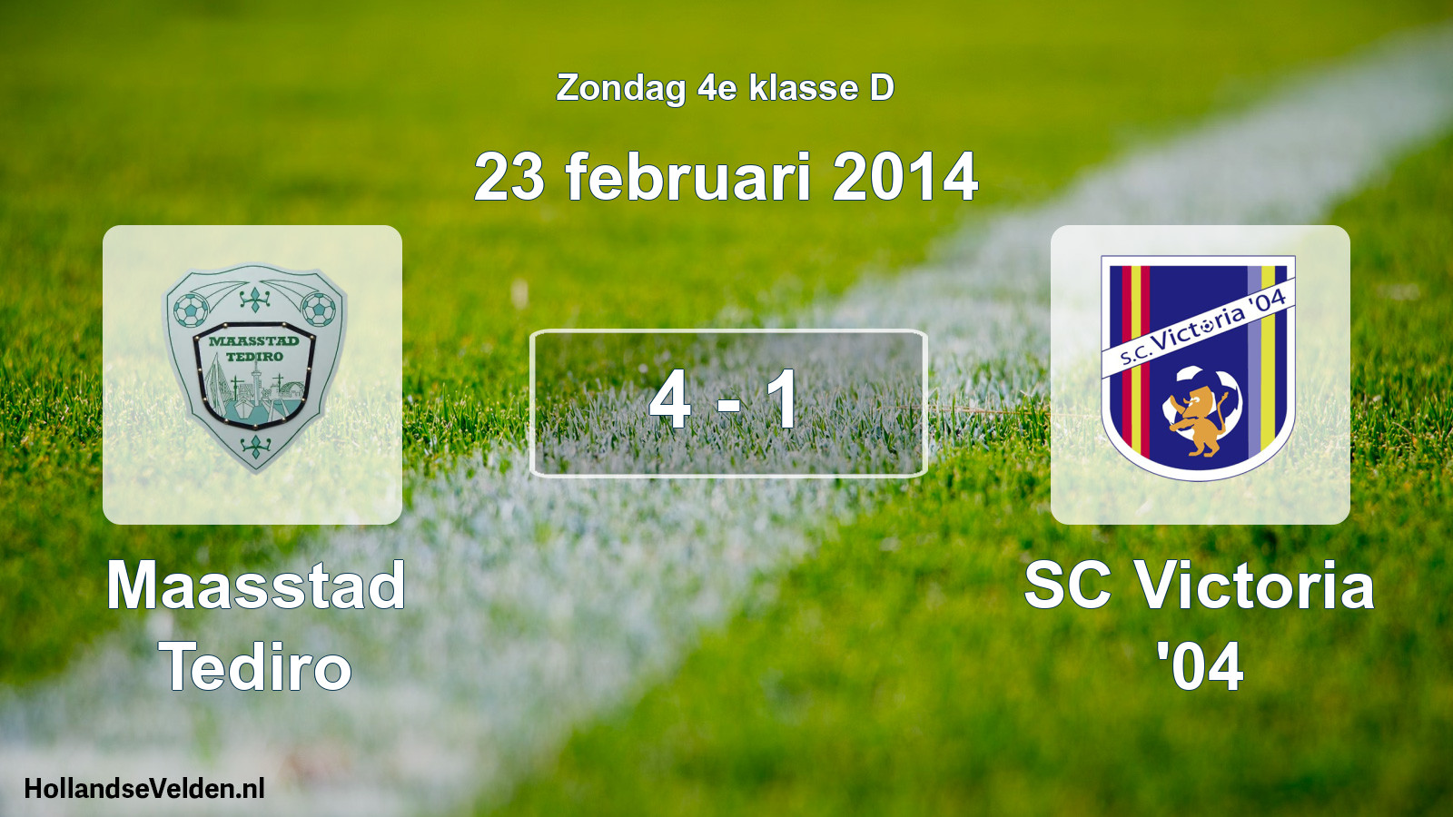 Total number of matches played: Maasstad Tediro - SC Victoria '04 4 - 1 (23 February 2014)