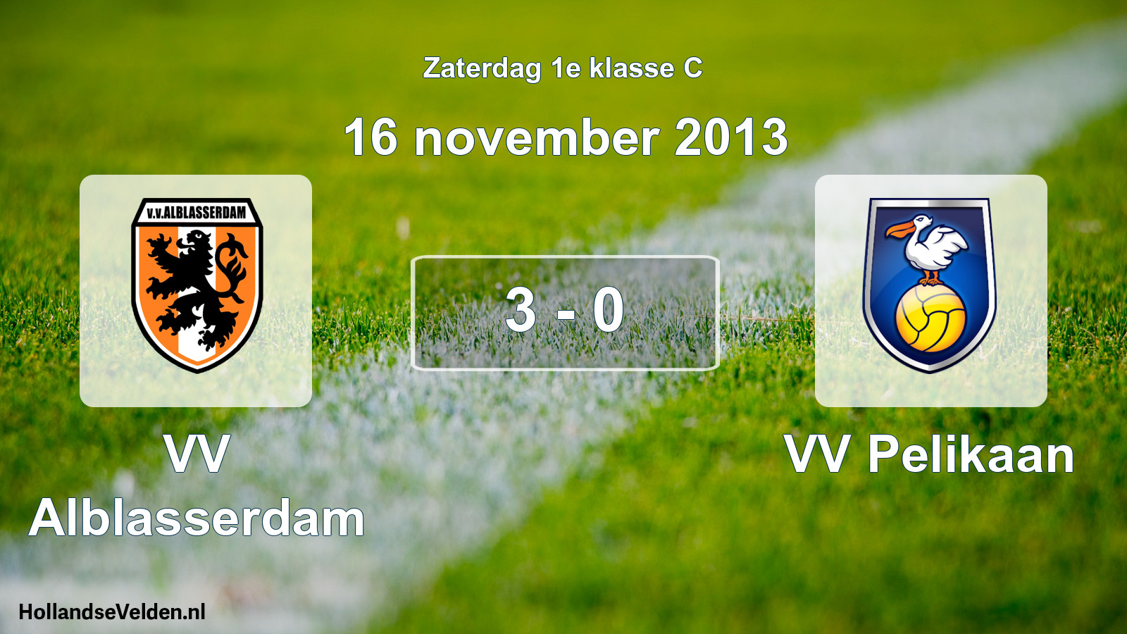 Total number of matches played: VV Alblasserdam - VV Pelikaan 3 - 0 (16 November 2013)