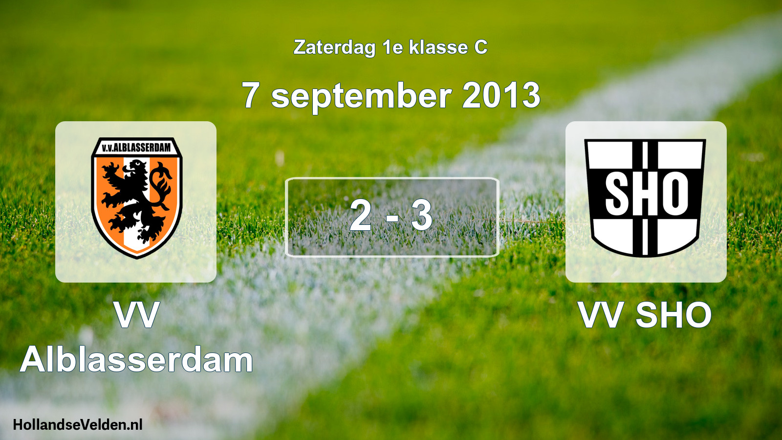Total number of matches played: VV Alblasserdam - VV SHO 2 - 3 (7 September 2013)