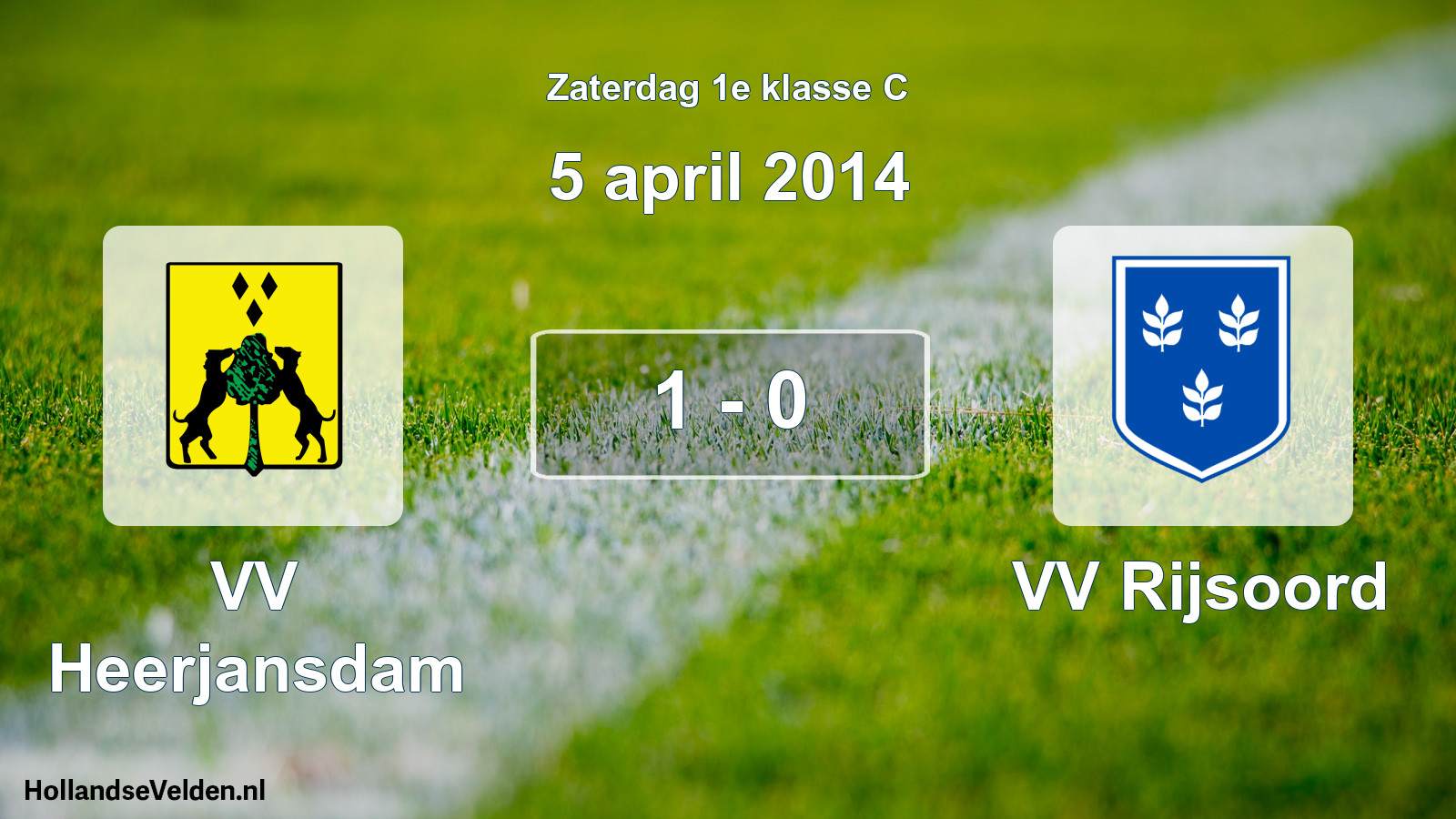 Total number of matches played: VV Heerjansdam - VV Rijsoord 1 - 0 (5 April 2014)